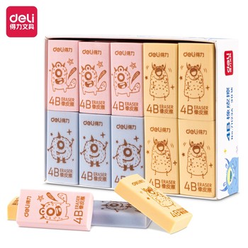 得力deli 71123A橡皮擦 40*20mm 彩色 71123A