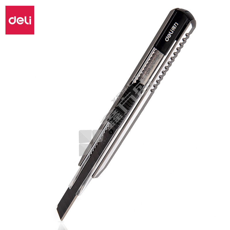 得力deli 2036S美工刀 2036S 9mm*13刀头 金属灰色
