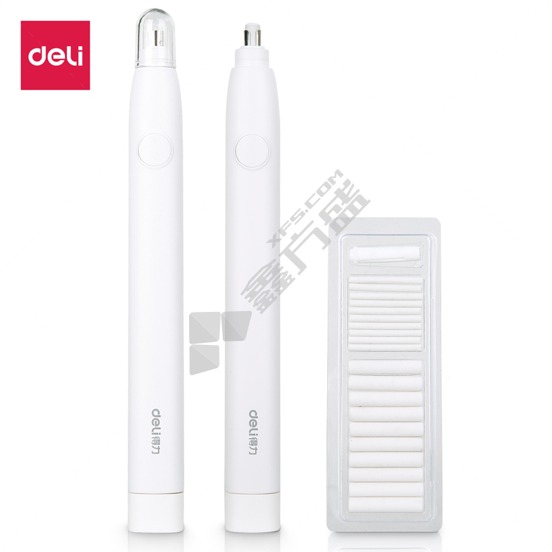 得力deli 71107长杆电动橡皮擦 175mm 白色 71107