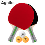 得力deli 安格耐特F2330乒乓球拍 F2330 正红反黑 2个/副 正红反黑 