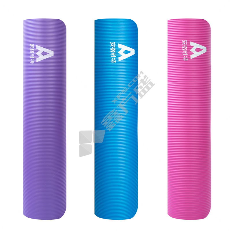 得力 F4175 安格耐特瑜伽垫 1800*800*10mm 紫色/蓝色/红色/颜色随机