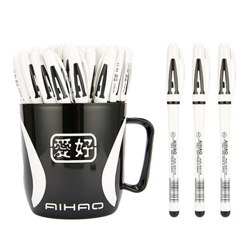 爱好 中性笔 白色 黑色 0.5mm 801A