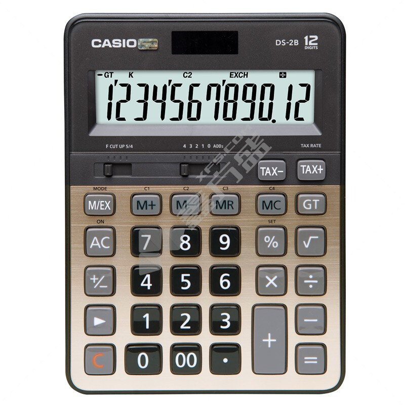卡西欧 DS-2B-GD 办公财务会计专用计算器 DS-2B-GD 12位数 不支持语音功能