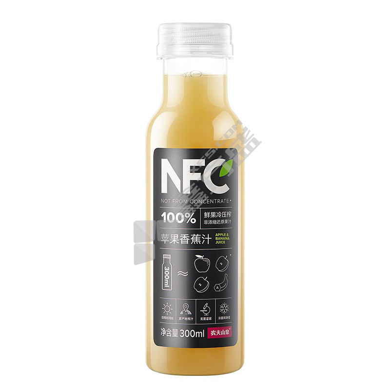 农夫山泉 NFC-100%苹果香蕉汁 300ml 苹果香蕉味 24瓶/箱