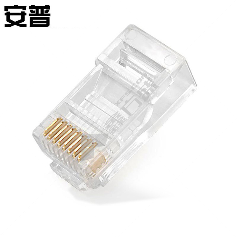 安普六类非屏蔽水晶头-BD RJ45 100个/盒