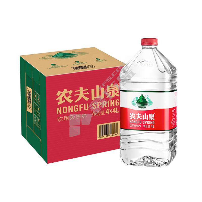 农夫山泉 饮用天然矿泉水4L 4L 4桶/箱