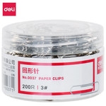 得力 0037 回形针 29mm 银色 200枚/筒