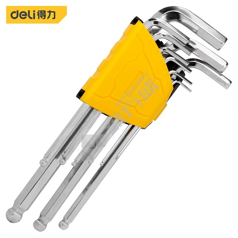 得力deli 加长球头内六角9件套 1.5~10mm 9件套 DL2174