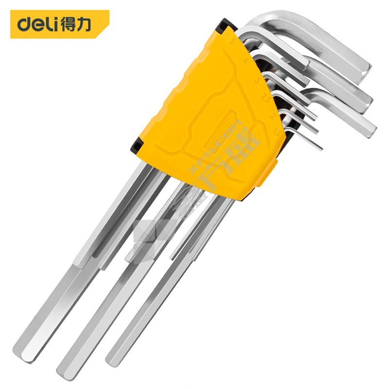 得力deli 加长平头内六角9件套 1.5~10mm 9件套 DL3590