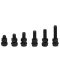 海斯迪克 发黑8.8级外六角螺栓螺母平垫弹垫四件套 M8*18(100套)