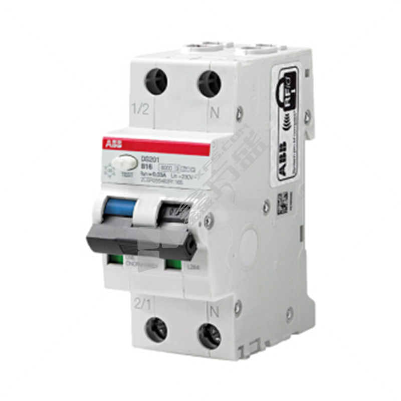 ABB 微型漏电断路器 DS201L DS201L C20 A300 电磁式 20A 300mA 1P+N 4.5kA