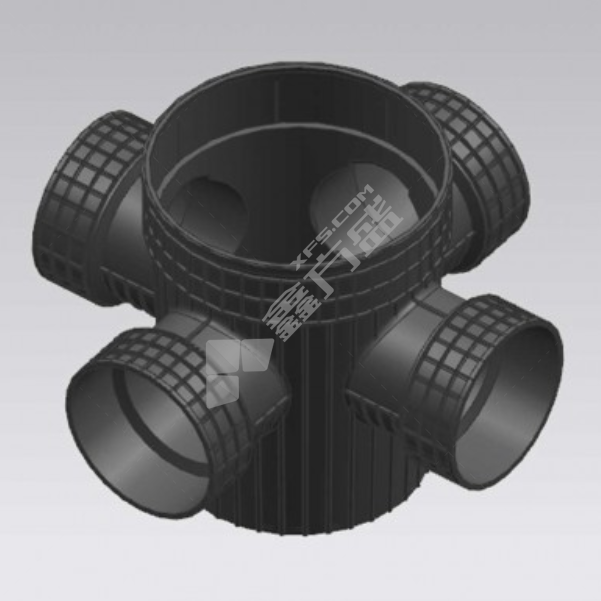文远 塑料检查井沉泥式四通井座 雨水