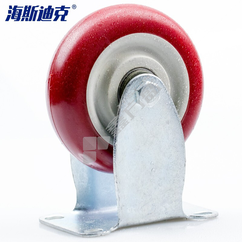 海斯迪克 HKZ-21 中型聚氨酯转向轮 工业万向pvc pu枣红色手推车板车轮脚轮 4寸万向轮 (单位：个)