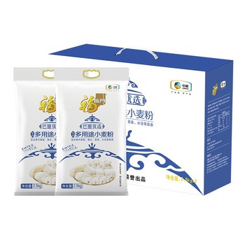 中粮福临门巴盟优选多用途小麦粉 礼盒 净含量：2.5kg*2