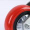 海斯迪克 HK-5023 红色塑芯韩式脚轮 聚氨酯PU脚轮平板车轮 6寸定向轮