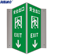 海斯迪克 塑料板V型警示标识 安全出口-自发光 150*300mm HK-434