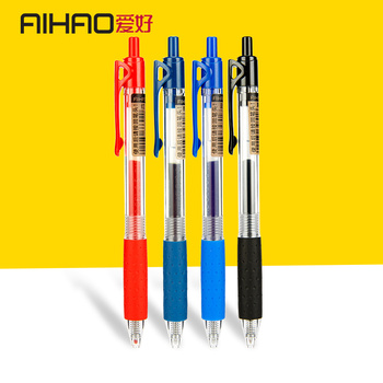 爱好 489中性笔 透明 黑色 0.5mm 489