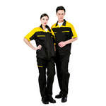 衣路千秋 GZ-147-B 夏季CVC漂棉细斜工作服 GZ-147-B M 旗黄