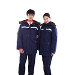 衣路千秋 MF-01-B 冬季可拆御内胆棉服涤棉帆布工作服 XXXXXL 深蓝色