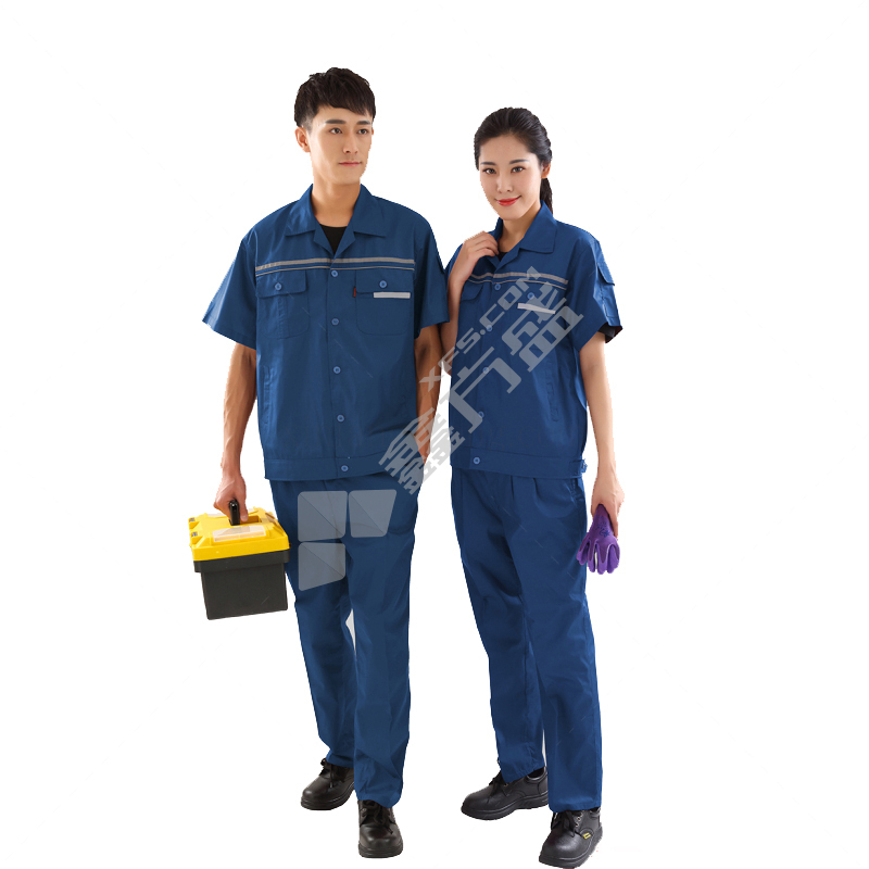 衣路千秋 GZ-152-C 夏季漂棉细斜纹工作服 GZ-152-C XXXL 兰灰色
