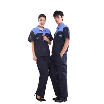 衣路千秋 GZ-138-A 夏季漂棉细斜纹工作服 GZ-138-A XXXL 浅湖蓝