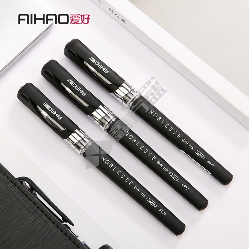 爱好 8977喷漆系列子弹头中性笔 黑色 黑色 1.0mm 8977