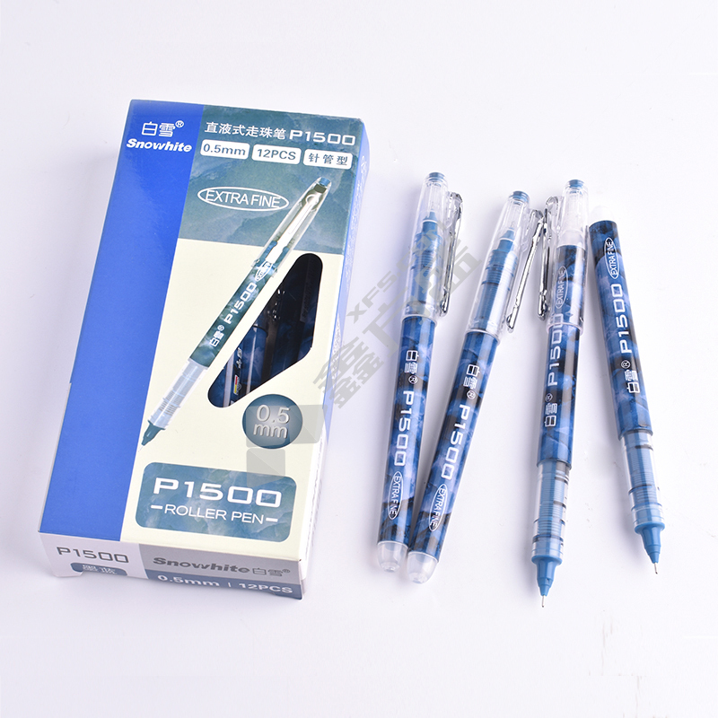 白雪 P1500 针管走珠笔 墨蓝色 0.5mm P1500
