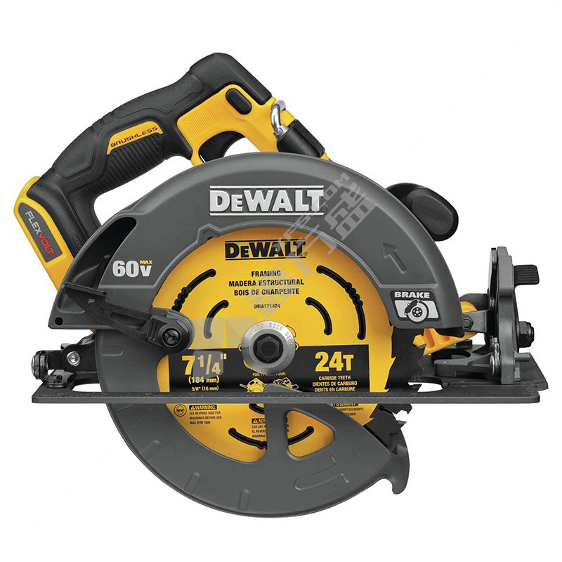 得伟DEWALT 锂电无刷184mm电圆锯DCS578X2-A9 60V 2x9.0Ah 套装