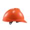 梅思安 ABS带孔豪华型一指键安全帽 配D型下颌带 10179589 V型 透气型 橙色