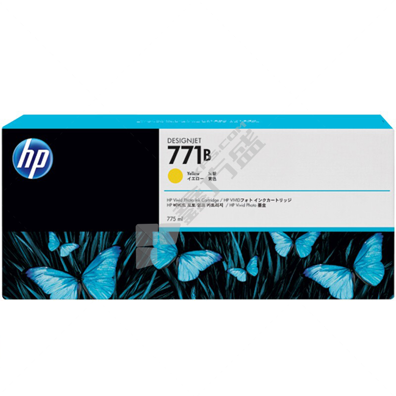 惠普墨盒 B6Y02A 771B 黄盒 黄色 惠普B6Y02A（771B）黄盒 常规