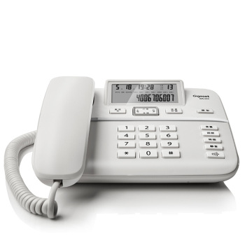 集怡嘉 电话机DA260 白色 DA260 黑名单来显双接口免电池 白色