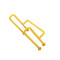 瑞沃 小便器扶手V-H600U V-H600U黄色 304不锈钢-ABS材质 尺寸60*60*28cm