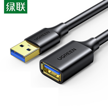 绿联UGREEN USB延长线10373 10373 3.0公对母 2m  黑