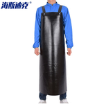 海斯迪克 牛筋耐磨围裙 特大号 黑色 HKQS-25