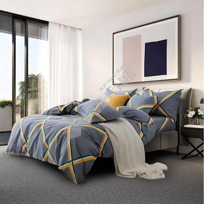 杉杉 时尚纯棉磨毛四件套-格瑞斯