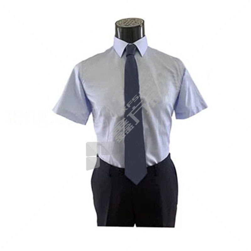 罗蒙 男式短袖商务衬衫 MTMCD0201 浅蓝色