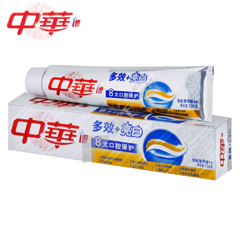 中华 多效+亮白清新薄荷味牙膏 90g 薄荷味