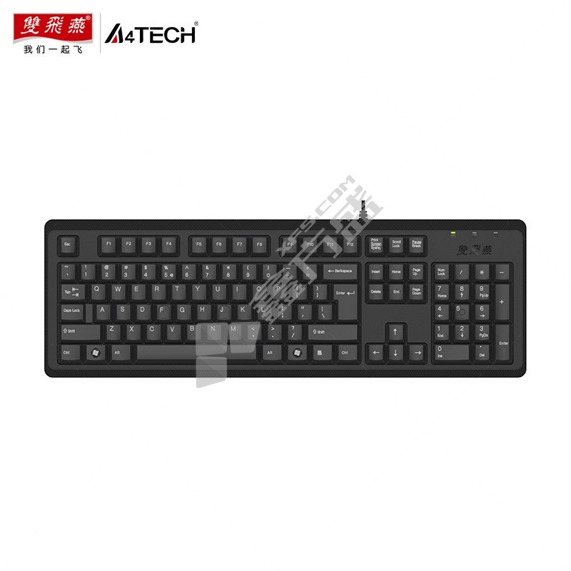 双飞燕 KR-85 A4TECH USB有线键盘 454*154*29mm 黑色 KR-85