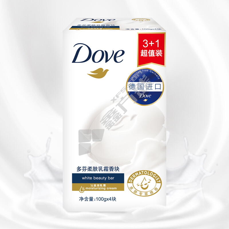多芬Dove 柔肤乳霜香块超值装 柔肤乳霜 (3+1)*100g