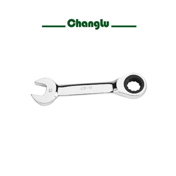 长鹿短柄镜面两用棘轮扳手 8mm 400508