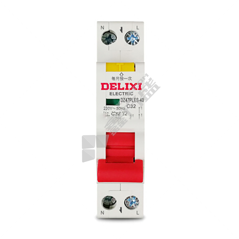 德力西DELIXI 小型漏电保护器DZ47PLES1P+N DZ47PLES 4.5kA 1P+N（N极可开闭） C型 20A 新 电子式 20A 30mA 1P+N 4.5kA