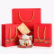 海斯迪克 HK-109 红色手提纸袋中国风包装袋 竖款 15*7*20cm(5只)