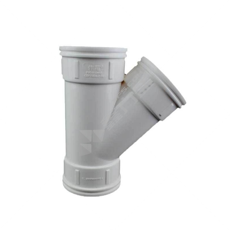 伟星RICHU PVC椭圆伸缩节三通 白色