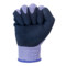 登升 #509 握得牢涤纶乳胶掌浸磨砂手套 8号 白蓝纱灰蓝胶 #509