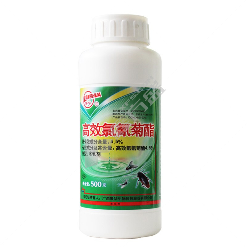 隆华 4.5%高效氯氰菊酯水乳剂 500g 液体