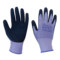 登升 #509 握得牢涤纶乳胶掌浸磨砂手套 8号 白蓝纱灰蓝胶 #509