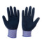 登升 #509 握得牢涤纶乳胶掌浸磨砂手套 8号 白蓝纱灰蓝胶 #509