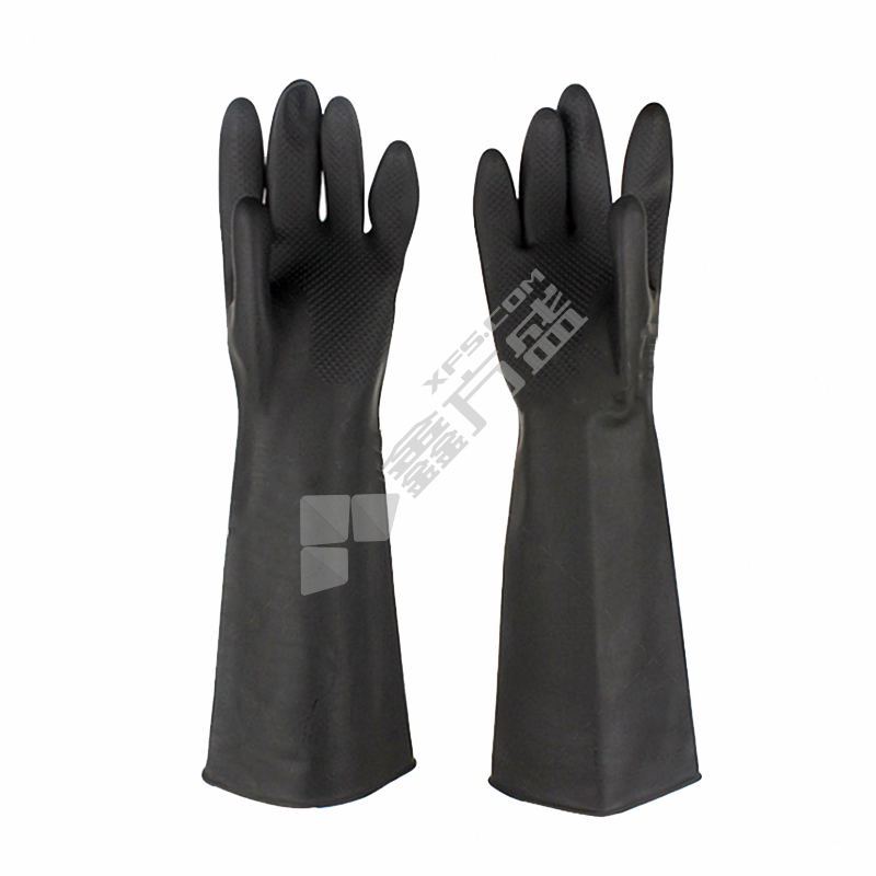威蝶 40B 工业耐酸碱手套 40cm 黑色 乳胶