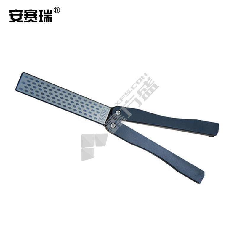 安赛瑞 双面便携式磨刀石 黑色 700804