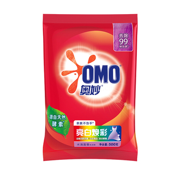 奥妙 小包水清莲香亮白焕彩洗衣粉 500g